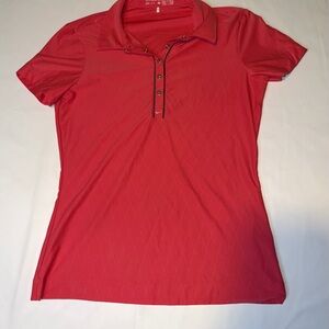 Nike Golf Womens XS Red Coral Dri-FIT Performance Polo Shirt